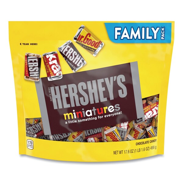 Hersheys Miniatures Variety Family Pack, Assorted Chocolates, 17.6 oz